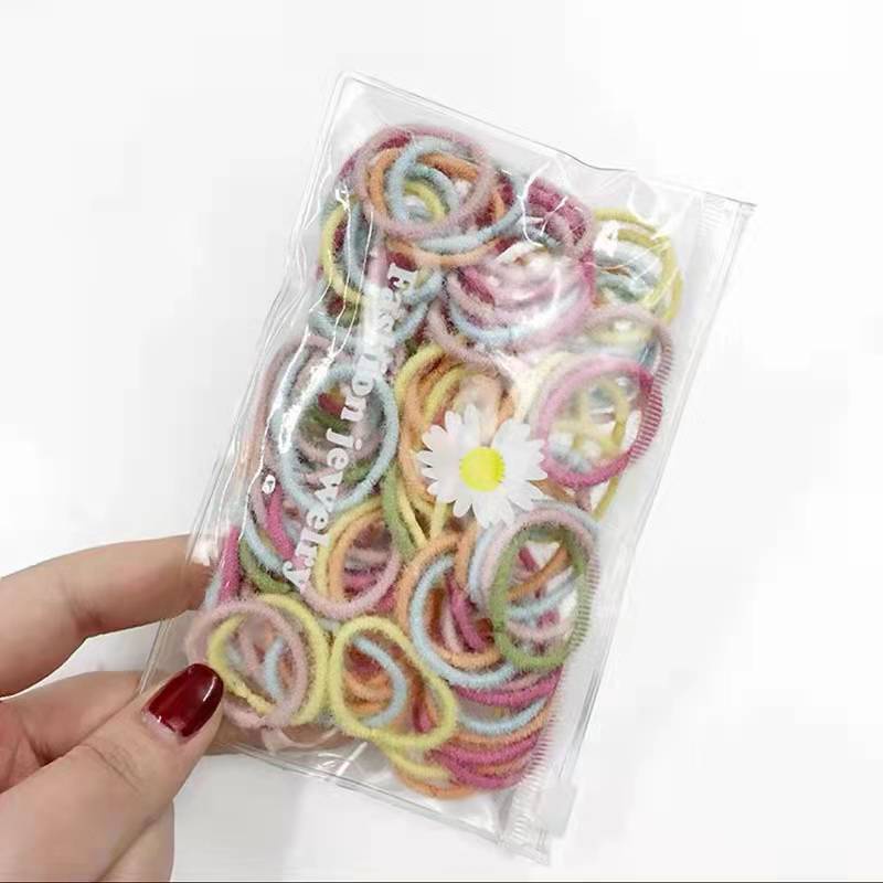 Dây Buộc Tóc Co Giãn Tốt Màu Sắc Macarone Phong Cách Hàn Quốc Cho Bé