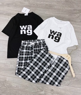 Bộ mặc nhà quần kẻ nữ Wang hot