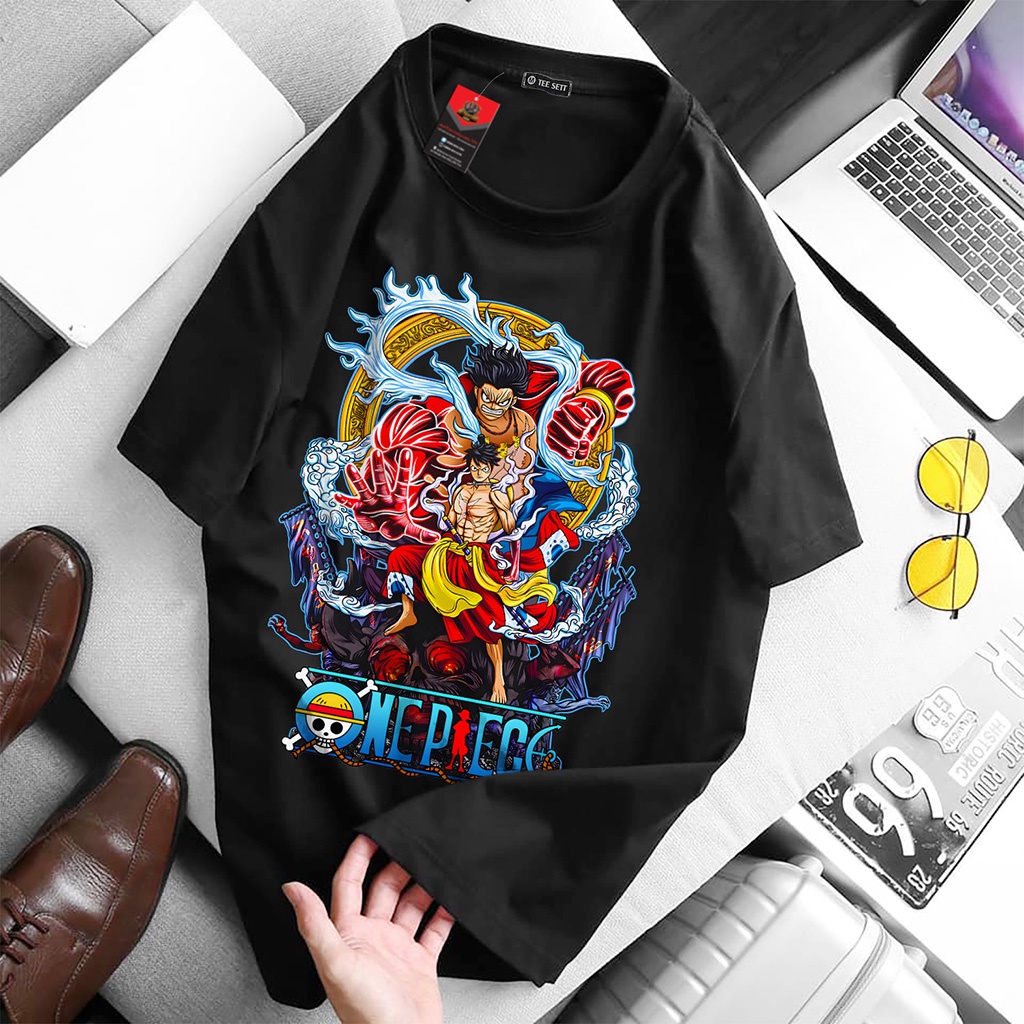 Áo one piece luffy nam nữ Áo thun one piece luffy trắng đen form rộng unisex cotton co giãn thoáng mát TGAG T15