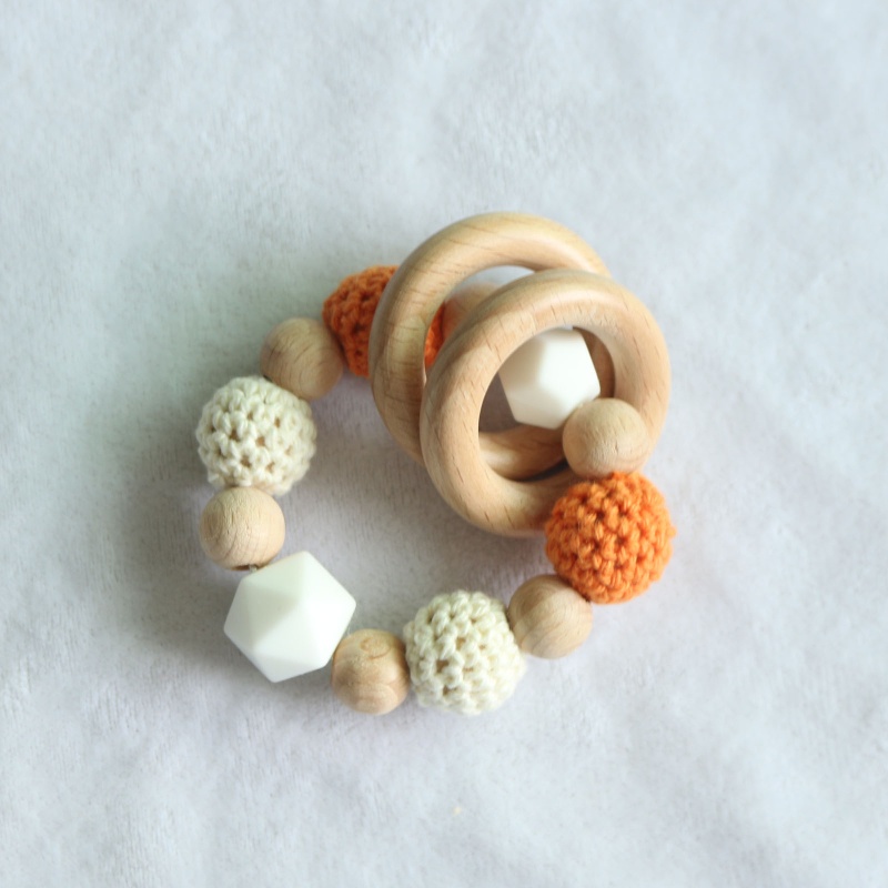 Vòng Đeo Tay Núm Vú Giả Hình Động Vật Dễ Thương Cho Bé Mọc Răng