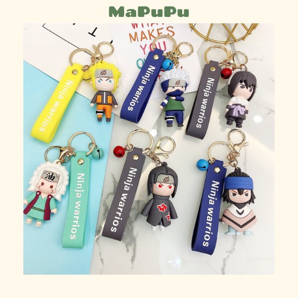 Móc khoá cute anime naruto dễ thương silicon Mapupu