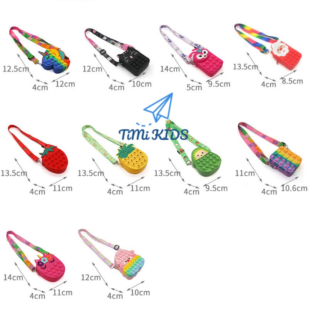 MẪU MỚI 2023 Túi đeo chéo pop it cho bé phiên bản giải tỏa căng thẳng đủ mẫu