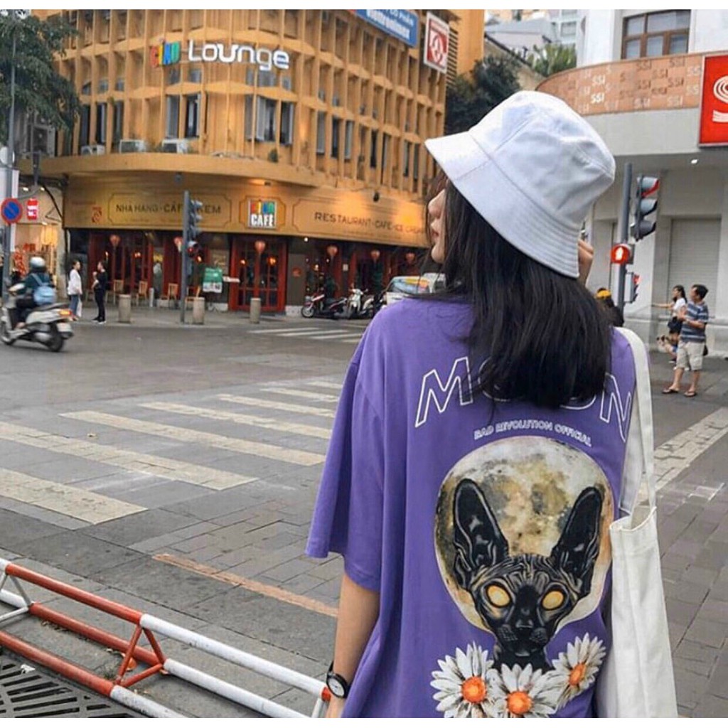 FreeShip 50K- Áo Phông FREESIZE - MOON  (Tặng Kèm 1 Gương Mini Siêu Xinh)