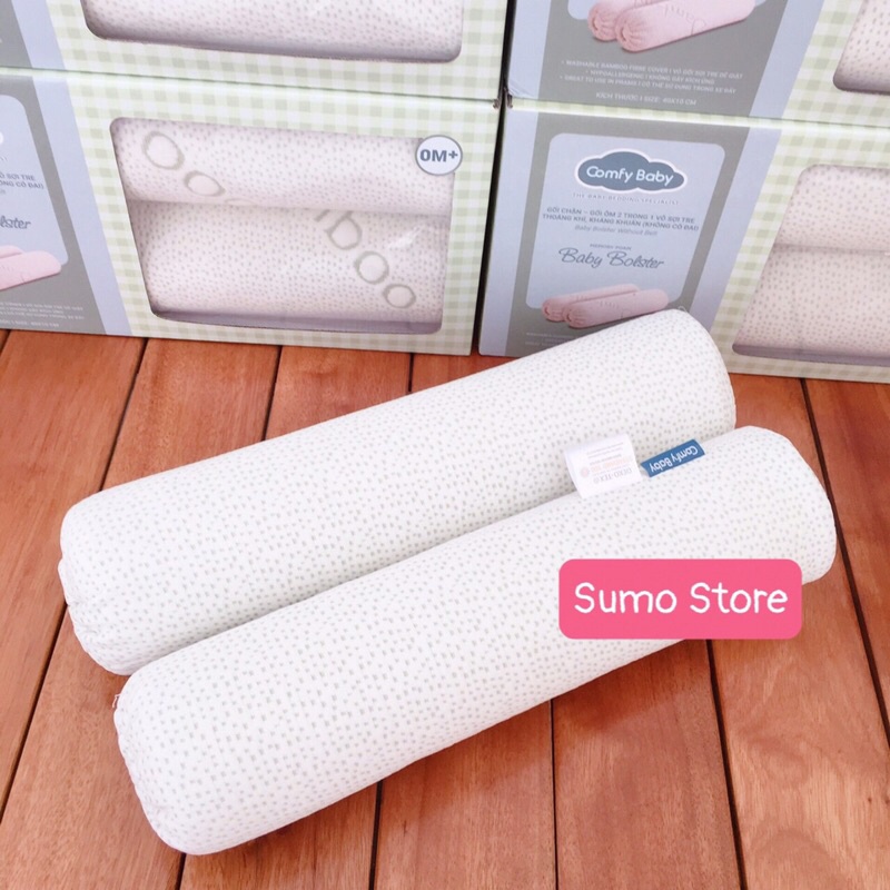 Bộ gối chặn - gối ôm 2in1 cho bé vỏ sợi tre Bamboo Comfy baby