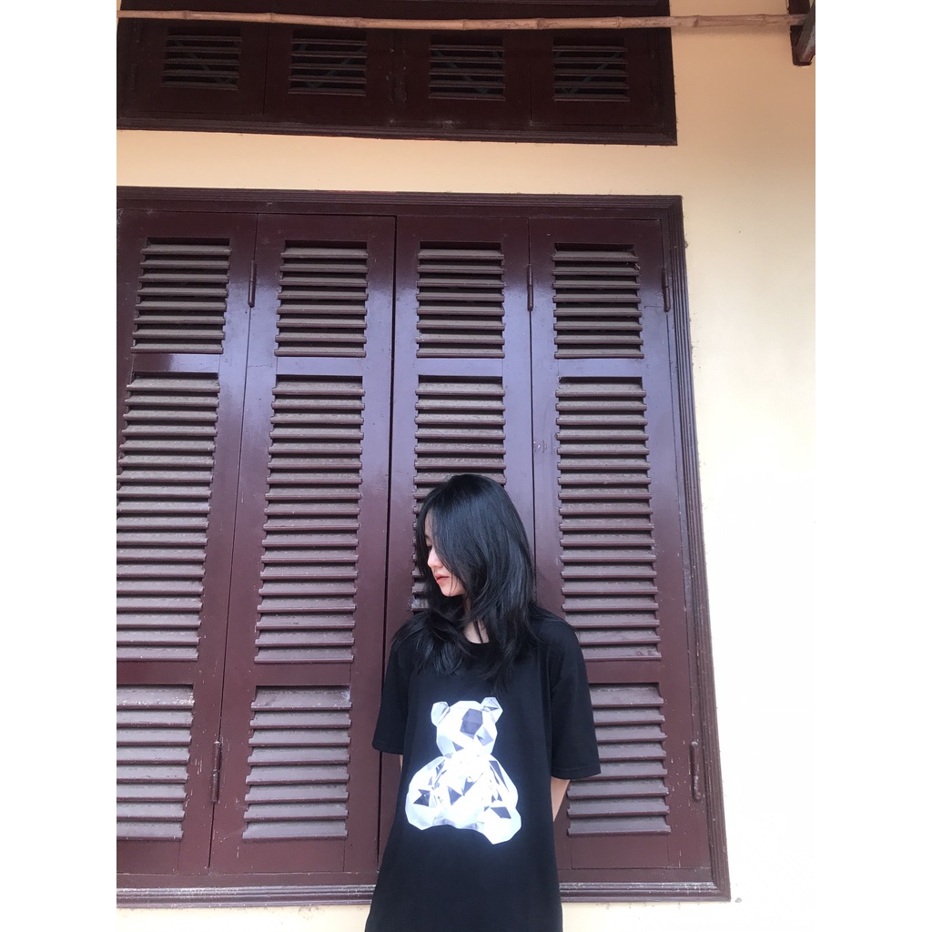 Áo Thun Nam Nữ Unisex Áo Phông vải cotton thoáng mát cổ tròn bigsize XXL 2XL in hình Diamond Teddy Gấu kim cương