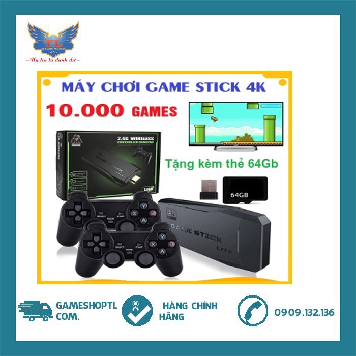 Máy Chơi Game Cầm Tay 4 Nút HDMI 64gb - 10.000 Trò Chơi Cổ Điển 4 Nút