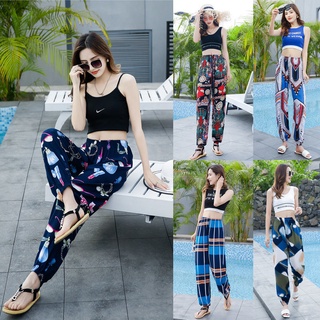 Quần Dài Chống Muỗi Bằng Cotton Lụa Nhân Tạo Phong Cách Thái Lan Thời Trang Mùa Hè Cho Nữ