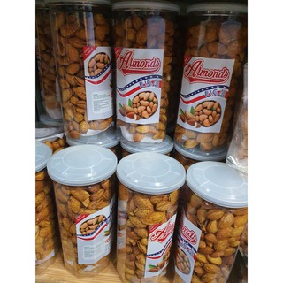 Hạt hạnh nhân mỹ rang còn vỏ hủ 450g