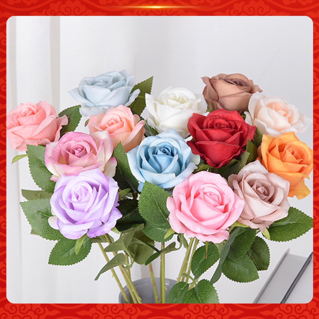 (Bất Ngờ) Hoa Hồng Giả Trang Trí Không Cần Khoan Lỗ Tươi Tắn Cắm Hoa Hồng Cho Tiệc Cưới