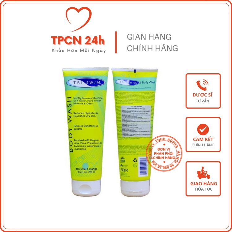 Sữa tắm đi bơi Triswim Body Wash - Sữa tắm chuyên dùng cho người đam mê bơi lội