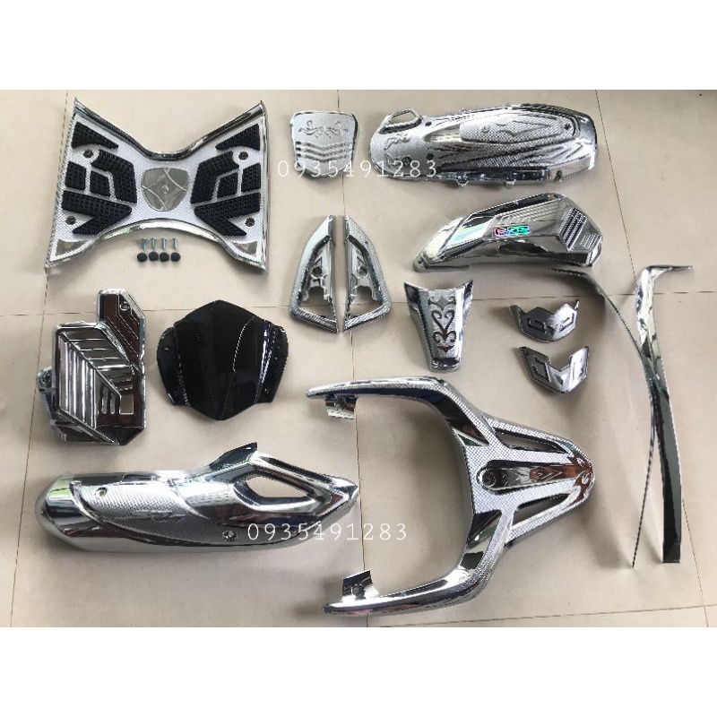 Phụ Kiện Trang Trí Xe SH 2020-2023 Mạ Crom, Ốp Xe SH 2020 2021 2022 2023, đồ chơi xe Sh