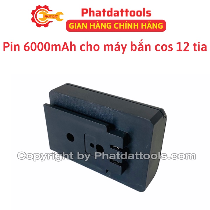 Pin Li-ion dung lượng khủng 6000mAh cho máy bắn cos laser 12 tia xanh-Pin sạc máy bắn cos