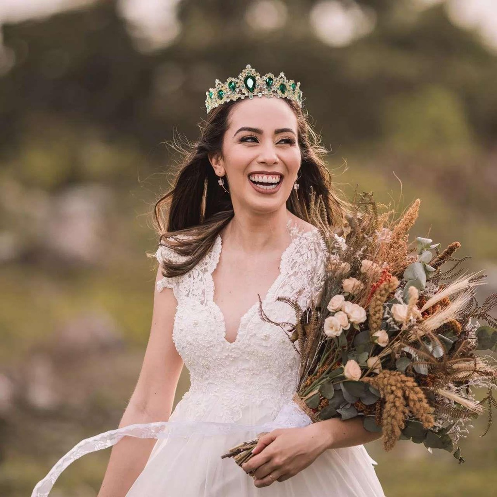 DANILO Vương Miện Cô Dâu Nhiều Màu Sang Trọng