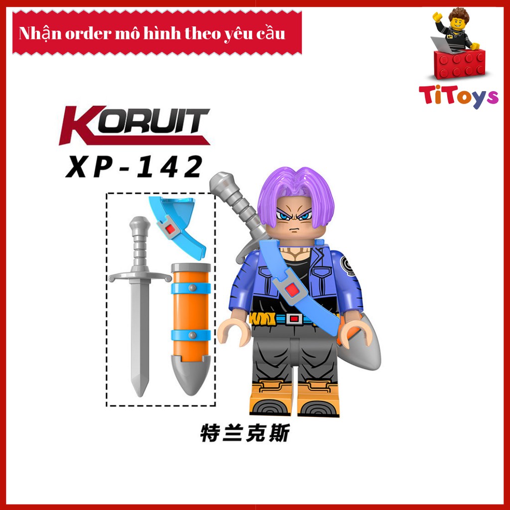 Minifigures Saiyan Trunks - Đồ chơi Lắp ghép Xếp hình Mô hình Mini Dragon Ball KT1020