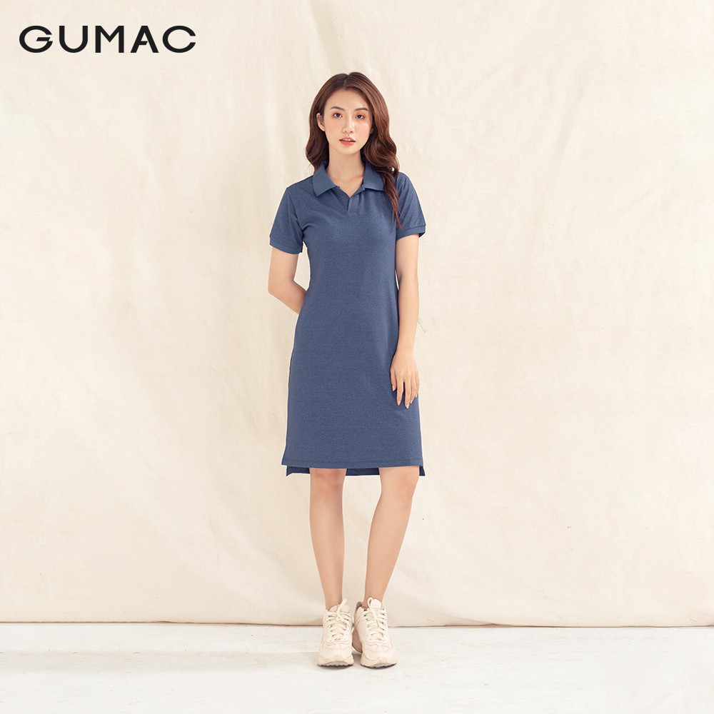 [Mã WAGU12 giảm 20% tối đa 50k đơn 150k] Đầm polo nẹp xẻ V DA1008 GUMAC | BigBuy360 - bigbuy360.vn