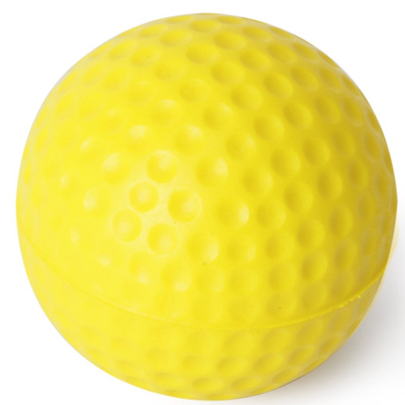 10 Bóng chơi golf bằng PU mềm co giãn màu vàng dùng luyện tập trong nhà