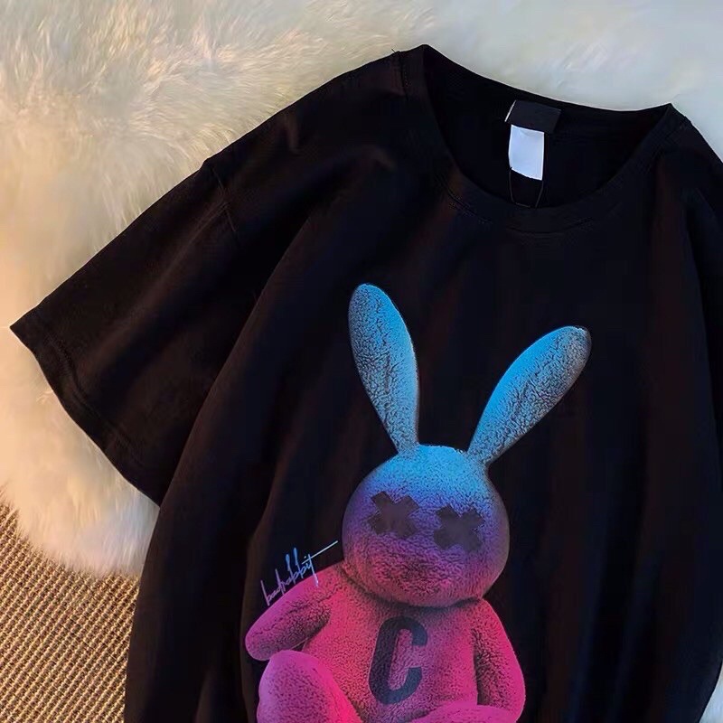 Áo Đôi Nam Nữ In Hình Đẹp Sắc Nét Tay Lỡ Unisex Phông Rộng Vải Mịn Ko Bị Xù Lông