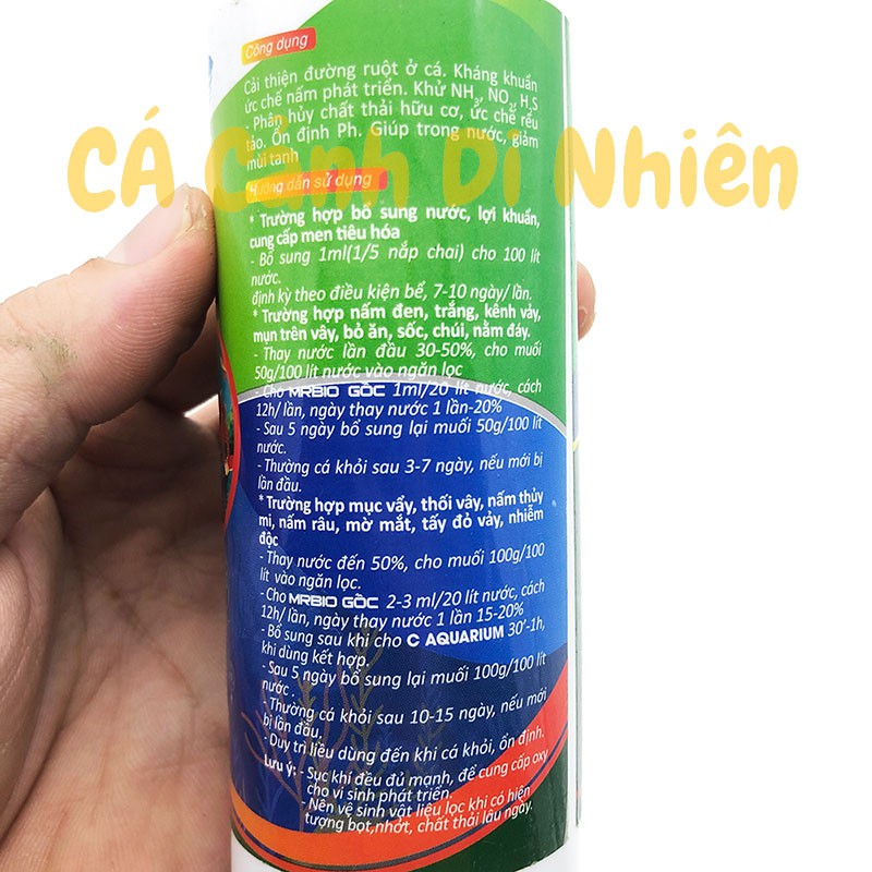 Men vi sinh Mr Bio Fish MRBIO GỐC dạng NƯỚC 200 ml xử lý nước hồ cá