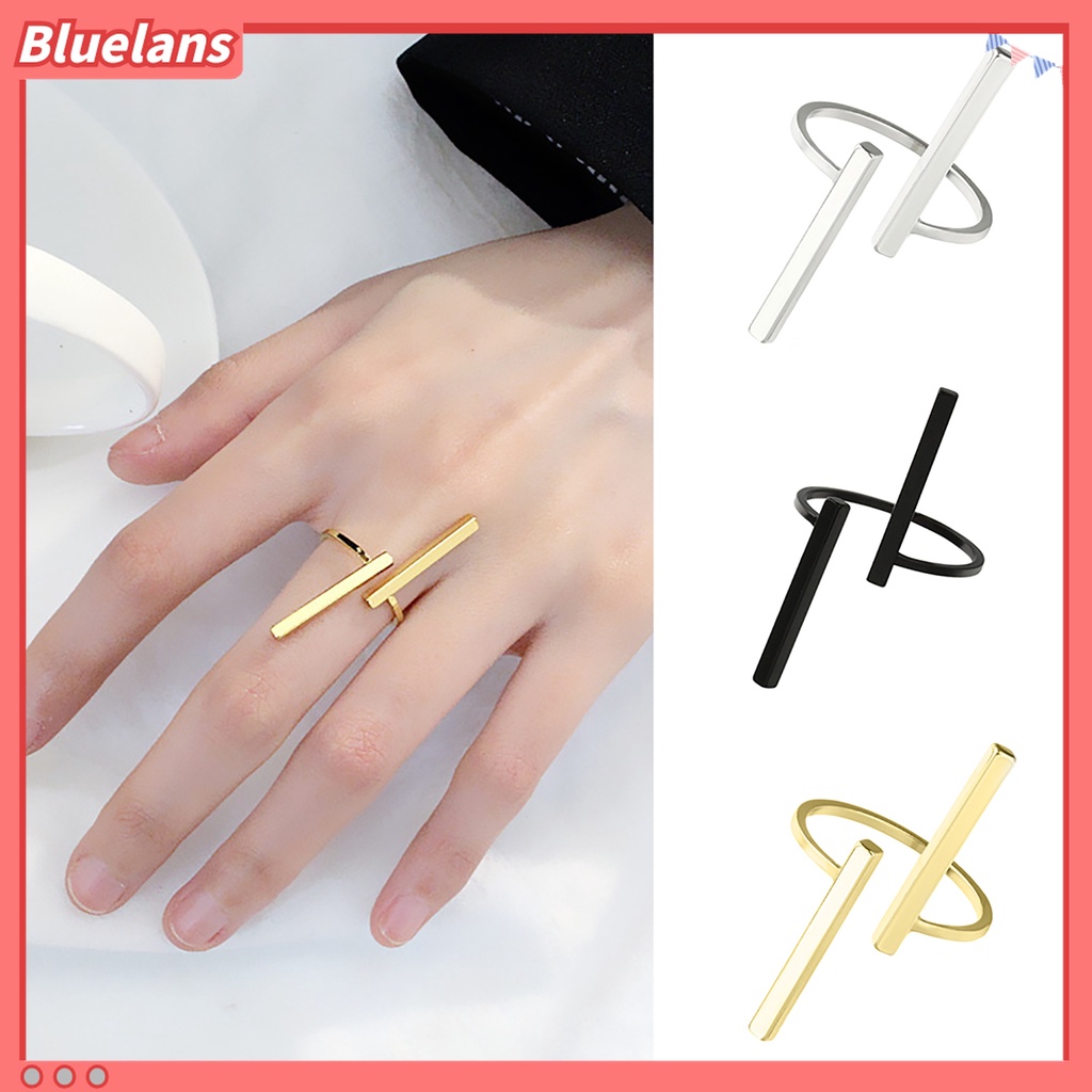 Nhẫn hở thiết kế kiểu hình học độc đáo