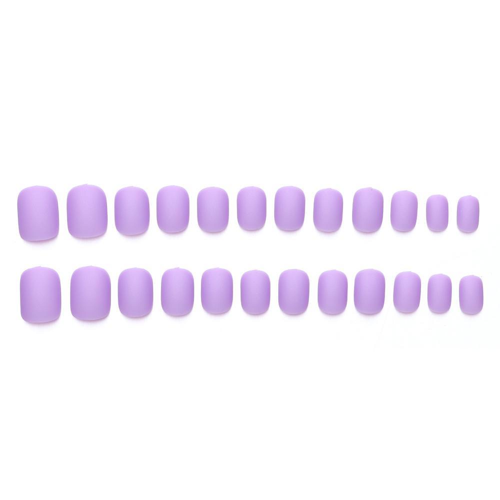 Bộ 24 Móng Tay Giả Đầu Vuông Ngắn Che Phủ Toàn Diện