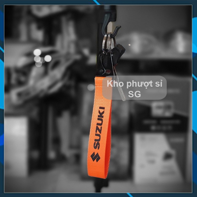 Móc khoá xe máy dây đầu kim loại HONDA cao cấp - Dây móc khoá xe máy vải