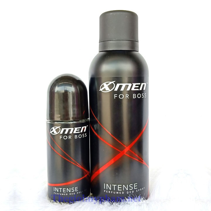 Combo Xmen For Boss Intense: Xịt Boss 150ml + Nước Hoa 49ml + Lăn 50ml