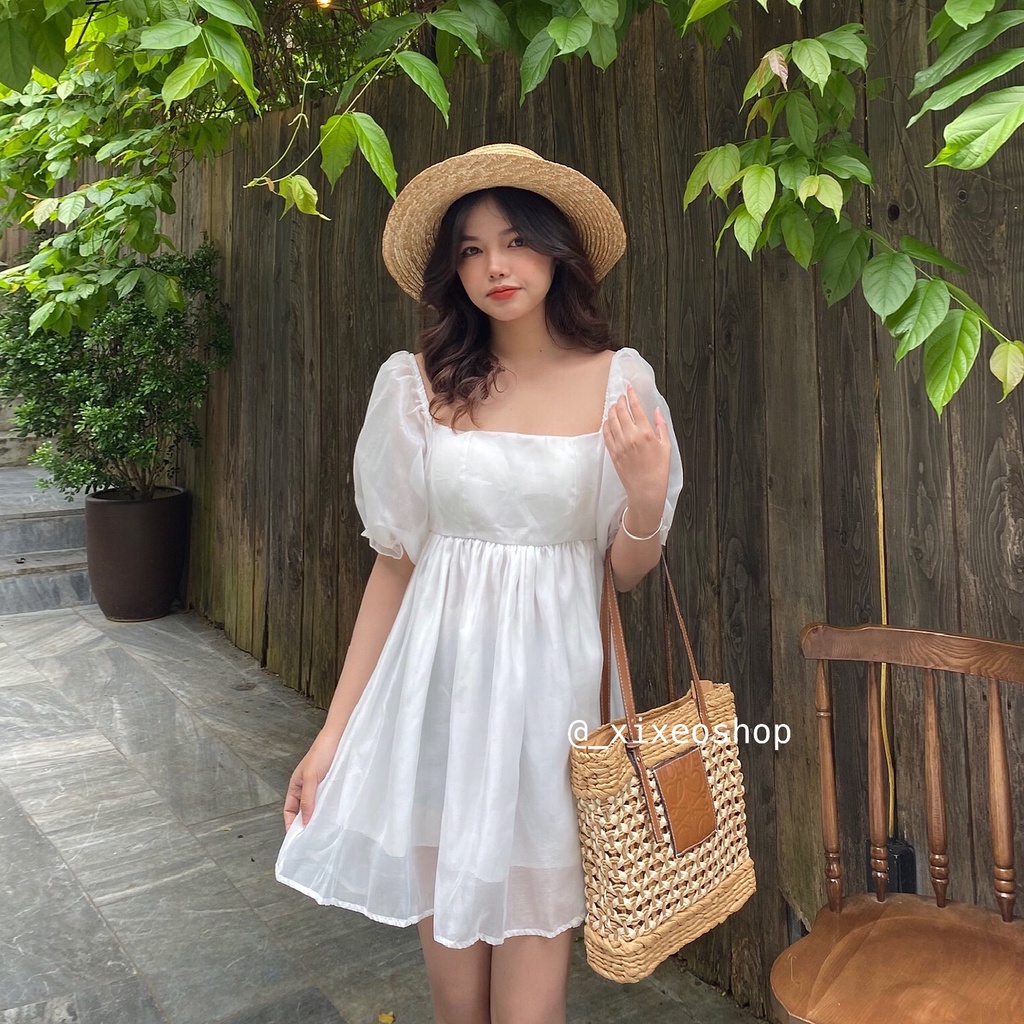 Váy đầm babydoll tơ bồng bềnh tiểu thư công chúa xixeoshop - v121 | BigBuy360 - bigbuy360.vn