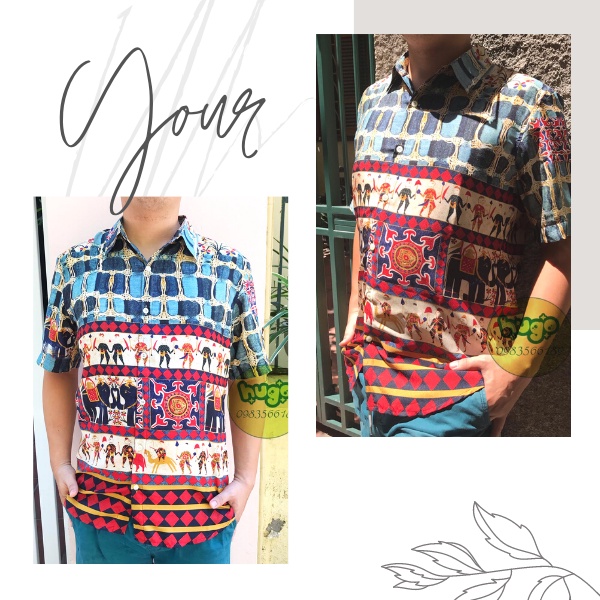 Áo sơ mi thổ cẩm  lụa cát họa tiết đi biển 🌈FREESHIP🌈 áo nam chất đẹp ngắn tay - họa tiết thổ cẩm phom vừa - Hugo Shop