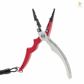 E&T Aluminum Fishing Pliers Split Ring Cutters Hooks Remover Fishing Holder Tackle with Oxford Sheat