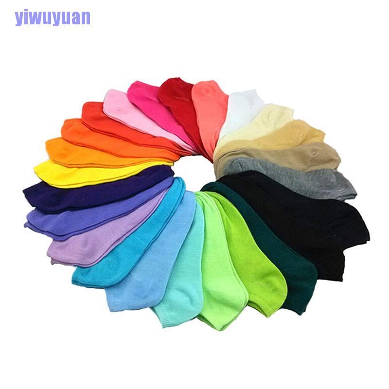Bộ 5 Đôi Vớ Ngắn Màu Kẹo Ngọt Dễ Thương Dành Cho Nữ