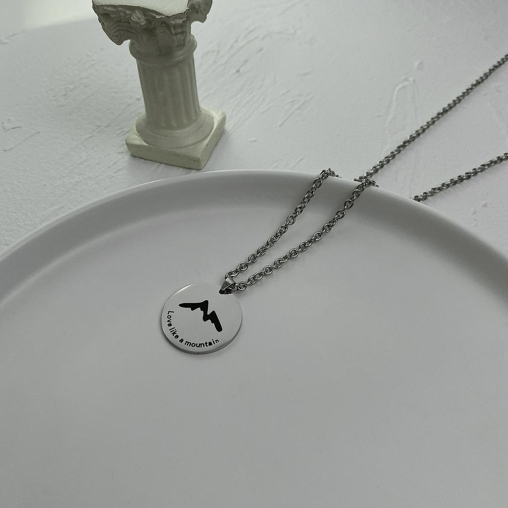 Dây Chuyền Mặt Tròn Kiểu Dáng Đơn Giản Thời Trang Dành Cho Cặp Đôi 22773