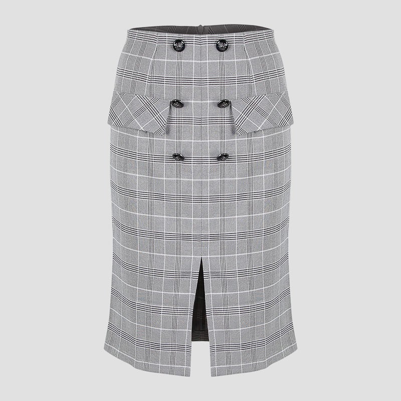 Chân váy bút chì công sở đính cúc xẻ trước C62R19D145-MC11 | BigBuy360 - bigbuy360.vn