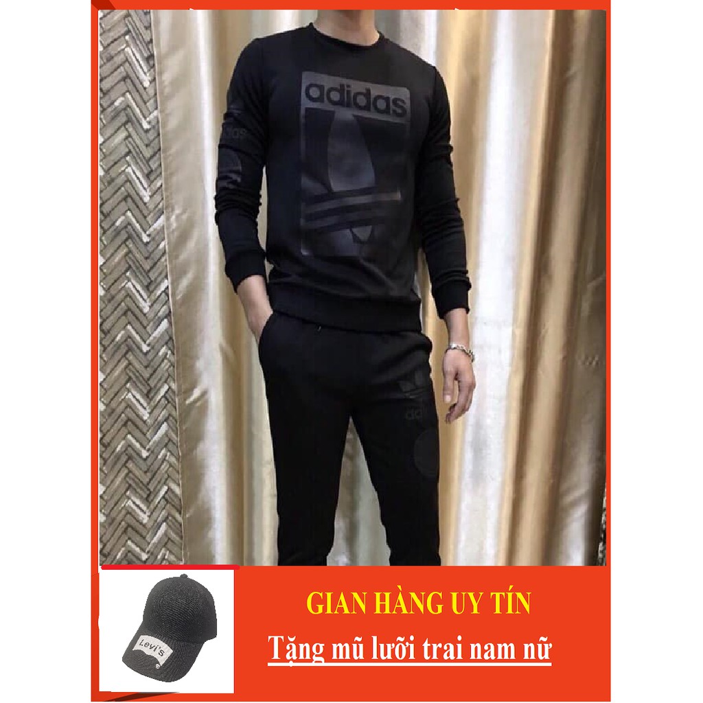 Bộ Nỉ Nam, Bộ Thu Đông Nam Chất Liệu Nỉ Dày Dặn Mềm Mịn in Nhiệt Không Bong Chóc - BD11