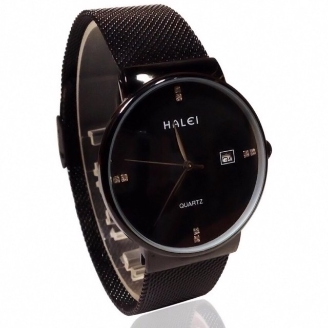 Đồng hồ cặp đôi dây thép lụa Halei Black | BigBuy360 - bigbuy360.vn