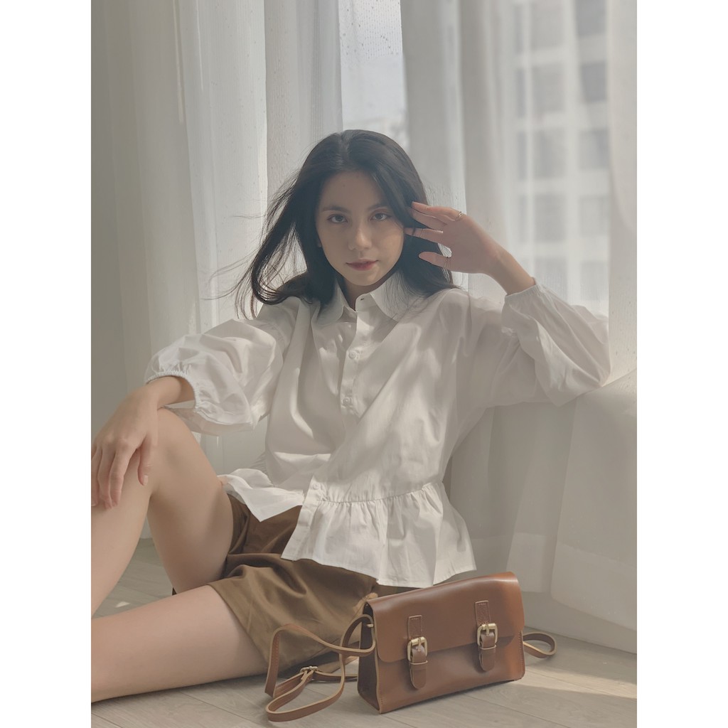 [Mã WASKT304 giảm 15% tối đa 30K đơn 99K] áo sơ mi cổ sen TKA252 1994closet | BigBuy360 - bigbuy360.vn