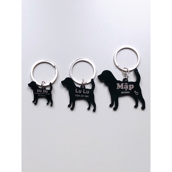 Bảng Tên Chó Mèo Pet Tag - Thẻ Tên Thú Cưng - Móc Khóa Tên Cho Pet