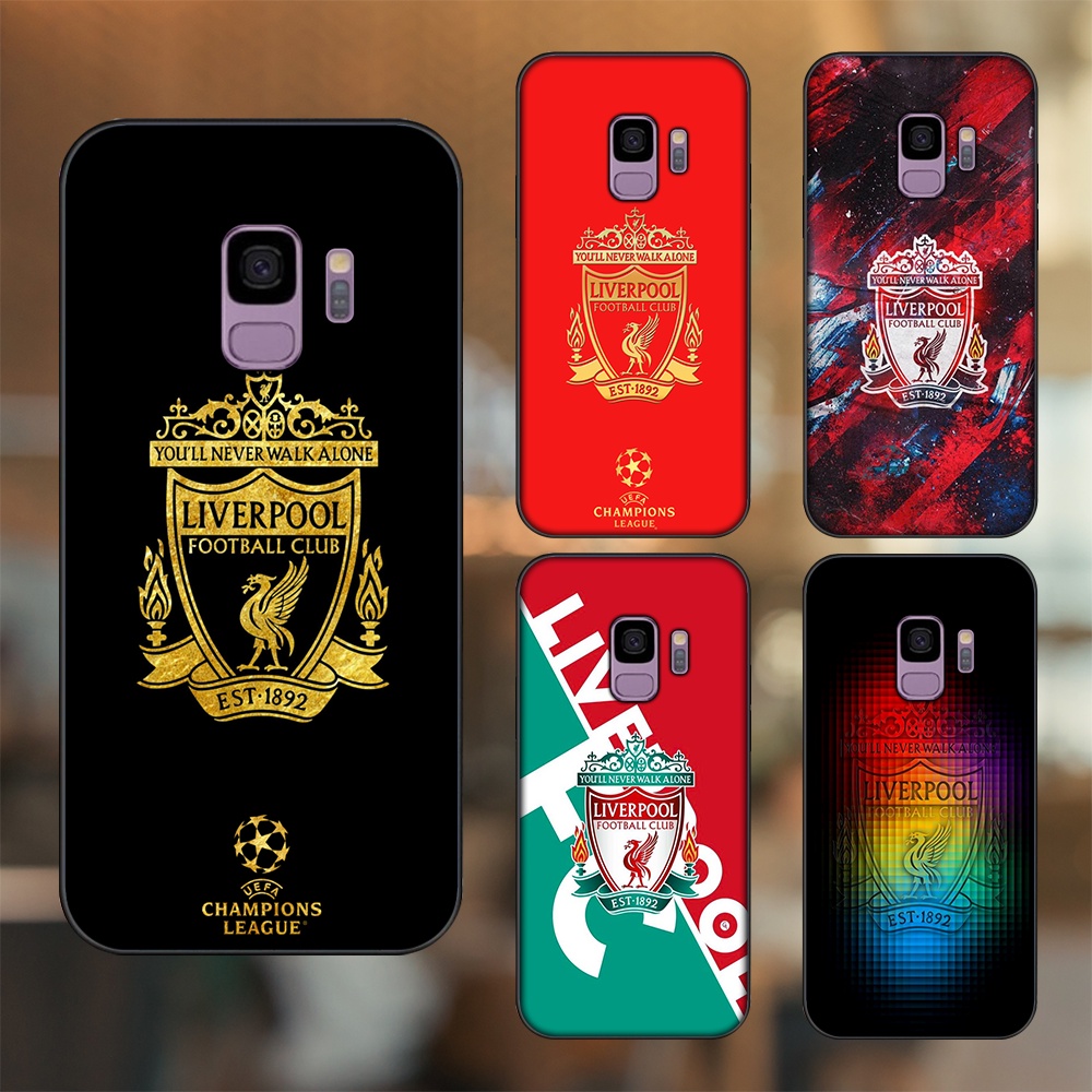 Ốp lưng Samsung S9 viền đen in hình Liverpool FC