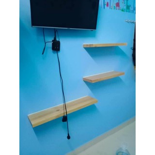 Kệ gỗ treo tường tiện lợi- dài 60cm vàng
