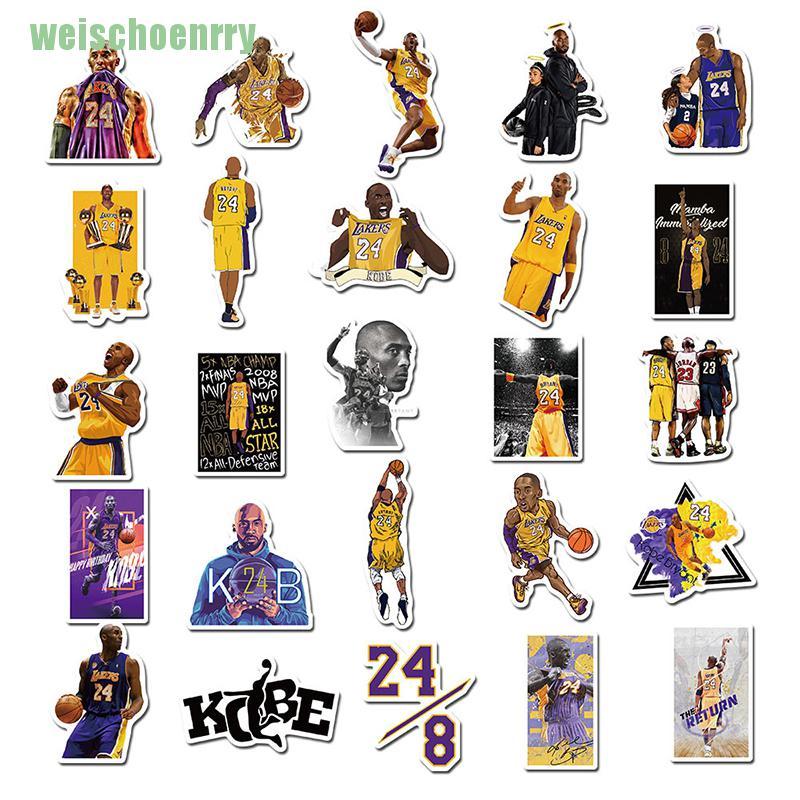 Bộ 50 miếng dán hình cầu thủ bóng đá Messi /James /Kobe /Curry /Kyrie Irving