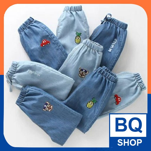 BQShop Quần Jean Lưng Thun Bo Gấu Thời Trang Cho Bé