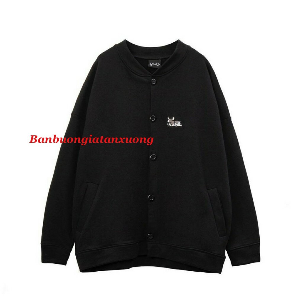 [Mã WASTMAY giảm 15% tối đa 30K đơn 150K] Áo khoác nữ bomber vải da cá mặt bông thêu chú cún con | BigBuy360 - bigbuy360.vn