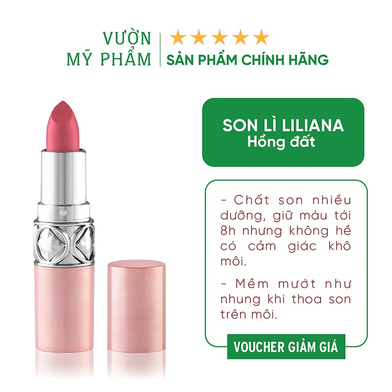 Son lì Liliana Inspired of Rose 6 màu - Son lì, không chì, lâu trôi, nhiều dưỡng, không gây khô môi - Vườn Mỹ Phẩm