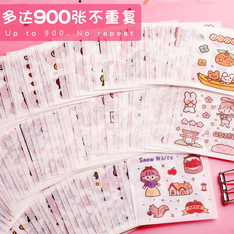 Sticker dễ thương dán trang trí notebook/ khay kệ tủ văn phòng phẩm