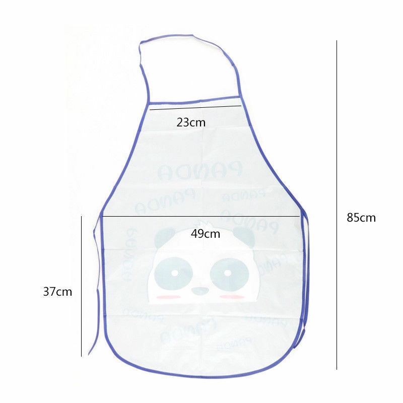 Tạp Dề Bằng PVC Chống Thấm Nước In Hình Hoạt Hình Dễ Thương