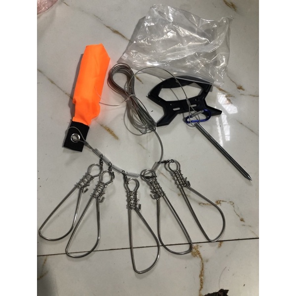 dây xích mang cá inox 5 móc 10 móc