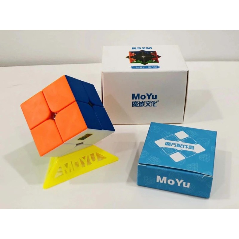 Rubik 2x2 Moyu RS2 M 2020 Có nam châm Hàng chính hãng Moyu Cao cấp RS2M