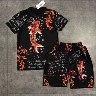 đồ bộ nam 3D in hình cá chép đỏ cao cấp