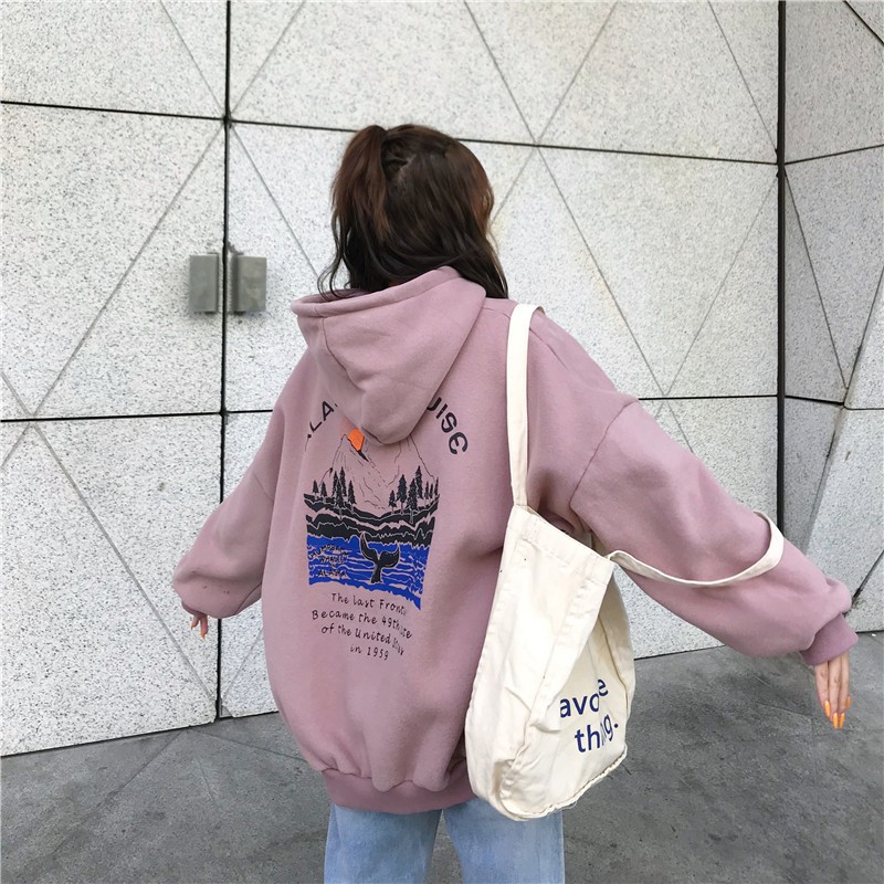 [3 MÀU] Áo Hoodie Nỉ Bông Quả Núi Có Nón Kèm Túi Trước Tiện Dụng HD09- Liti shop