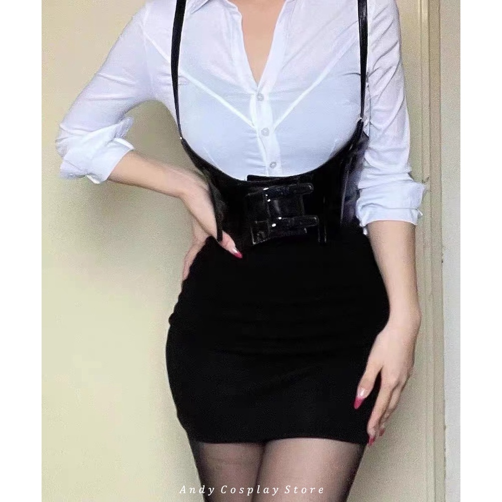 Đai nịt harness corset bản to da PU