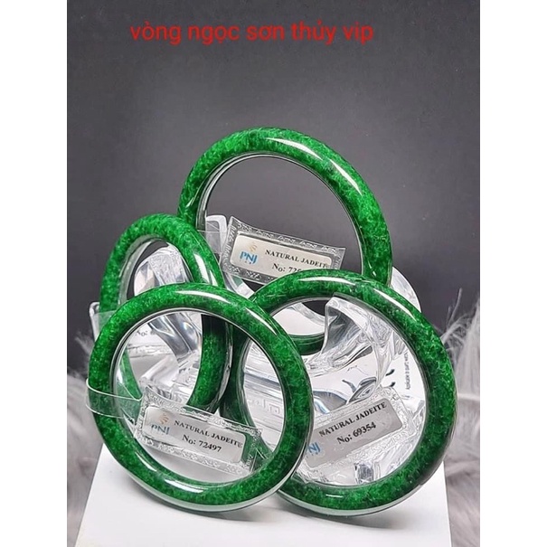 Vòng tay Ngọc xanh đậu bông nhập khẩu myanmar